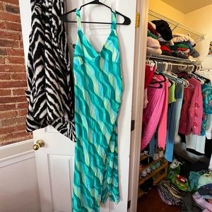 Blue Zara maxi dress, size L